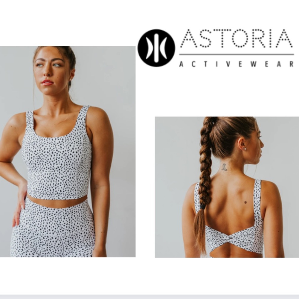 Astoria LUXE IGNITE Sports Crop - White Speckle